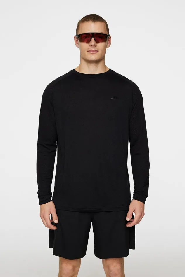 JLindeberg TShirts Men Brent Wool Long Sleeve