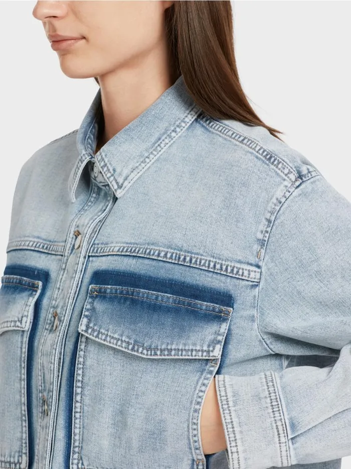Jacken Damen Marc Cain Jeansjacke Mit DIYEffekt Light Denim