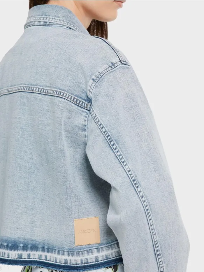 Jacken Damen Marc Cain Jeansjacke Mit DIYEffekt Light Denim