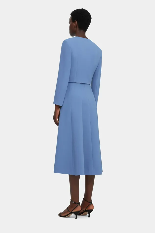 Jackets And Coats Emilia Wickstead Women Mirca Jacket In Indigo Double Crepe
