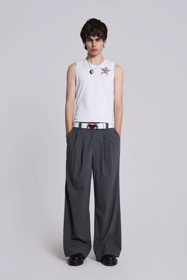 Jaded London Bestsellers Men Shop Goliath Grey Suit Pants
