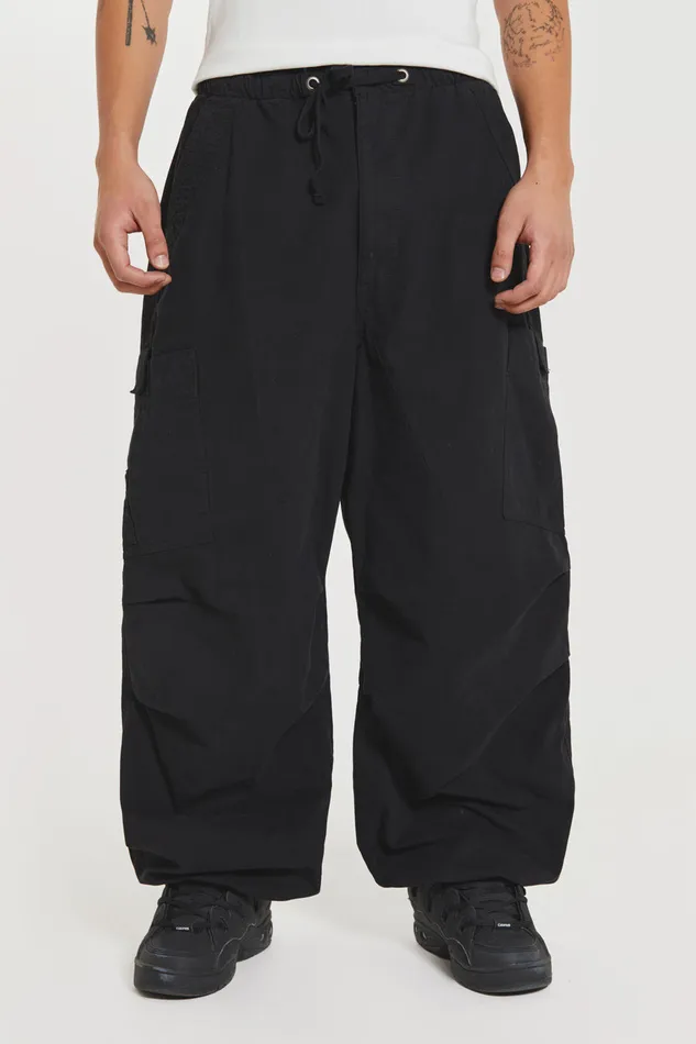 Jaded London Shop Black Parachute Cargo Pants Men Bestsellers