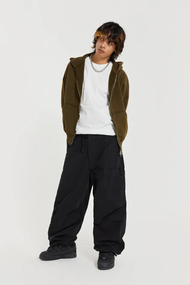 Jaded London Shop Black Parachute Cargo Pants Men Bestsellers