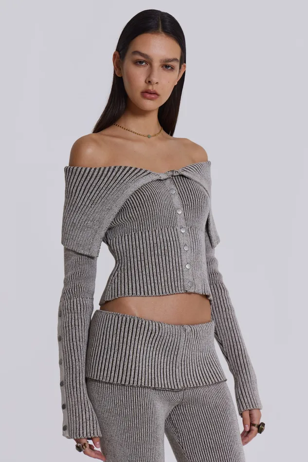 Jaded London Shop Kensu Off The Shoulder Knit Top Women Tops