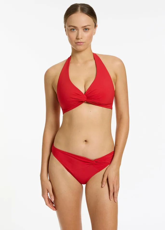 Jetset DDD Twist Front Bikini Top Rosso Women JETS Australia Fuller Cup Bikini Tops