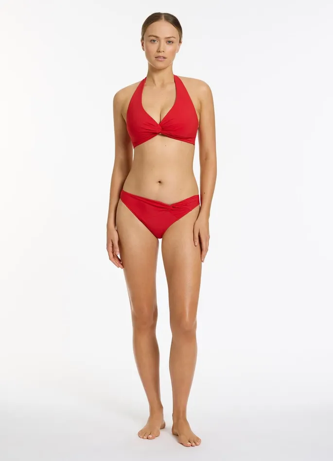 Jetset DDD Twist Front Bikini Top Rosso Women JETS Australia Fuller Cup Bikini Tops