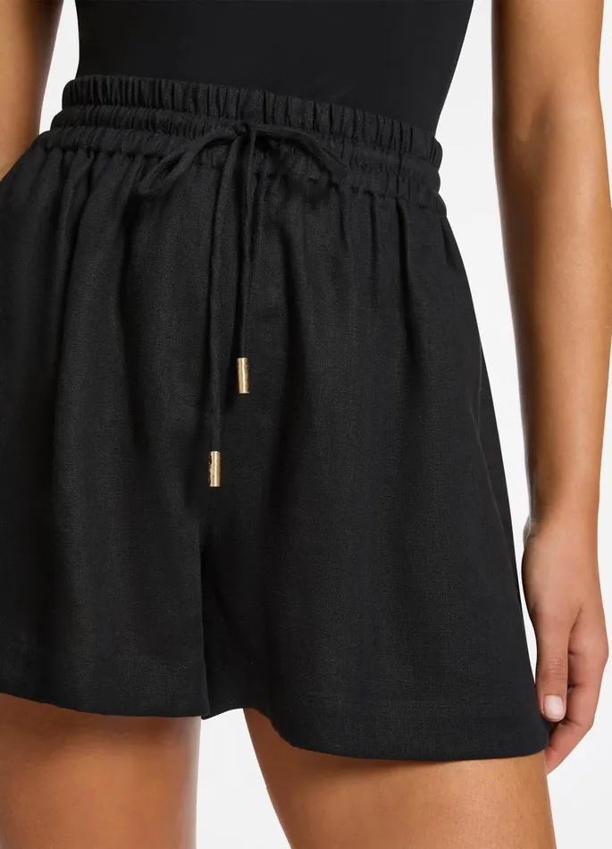 Jetset Elastic Waist Short Black Women JETS Australia Pants and Shorts