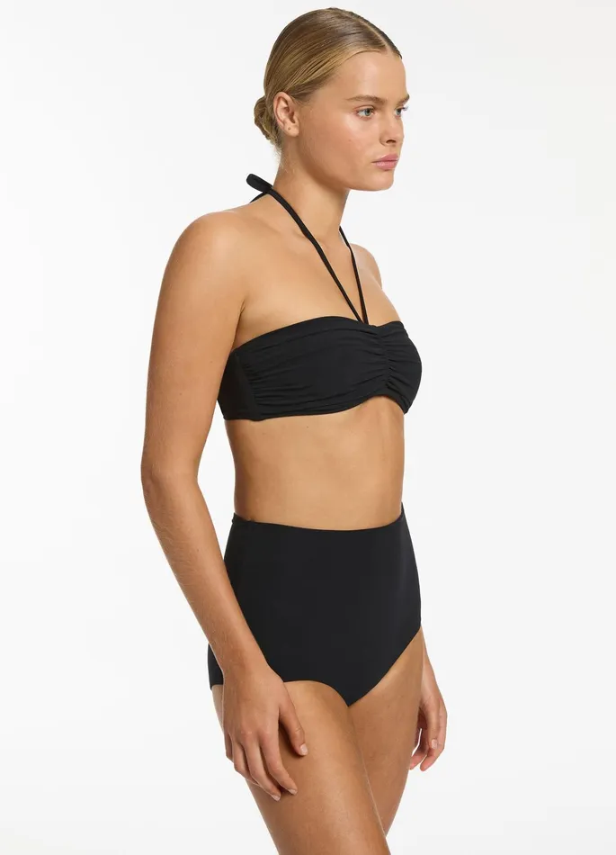 Jetset Underwire Bandeau Bikini Halter Top Black Women JETS Australia Bandeau Bikini Tops