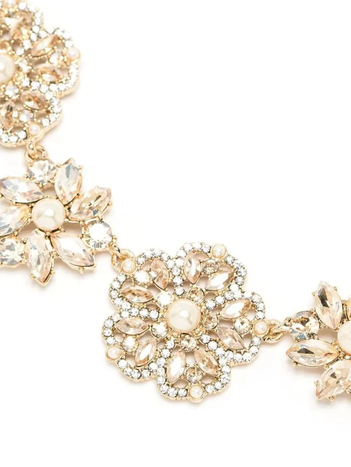 Jewelry Marchesa Necklaces Fresh Floral Collar Necklace Gold