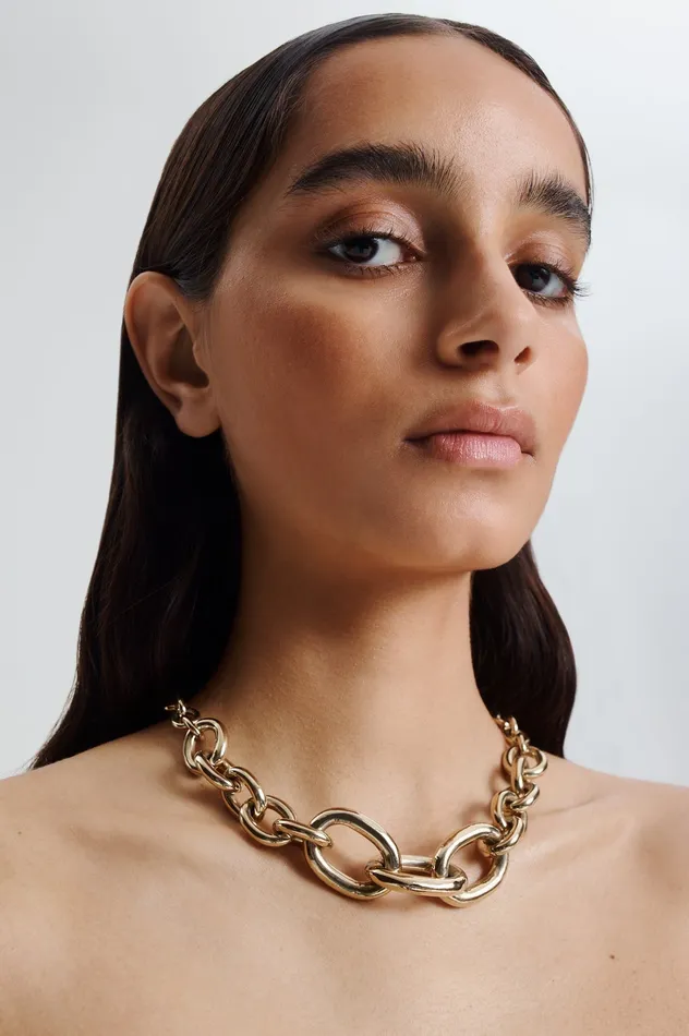 Jewelry Scanlan Theodore Women OVAL LINK CHAIN CHOKER LIGHTGOLD
