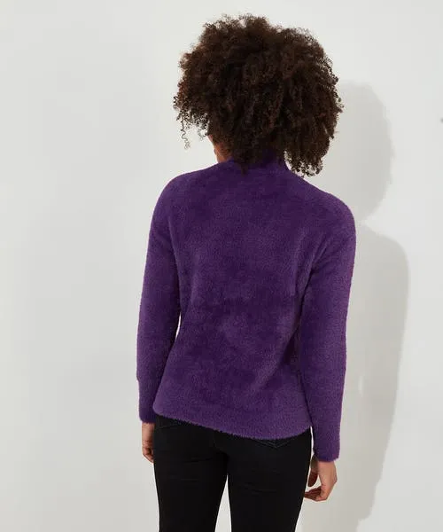 Joebrowns Fun And Fluffy High Neck Jumper Purple Apparel Knitwear and Cardigans Joebrowns Fun And Fluffy High Neck Jumper Purple Apparel Knitwear and Cardigans