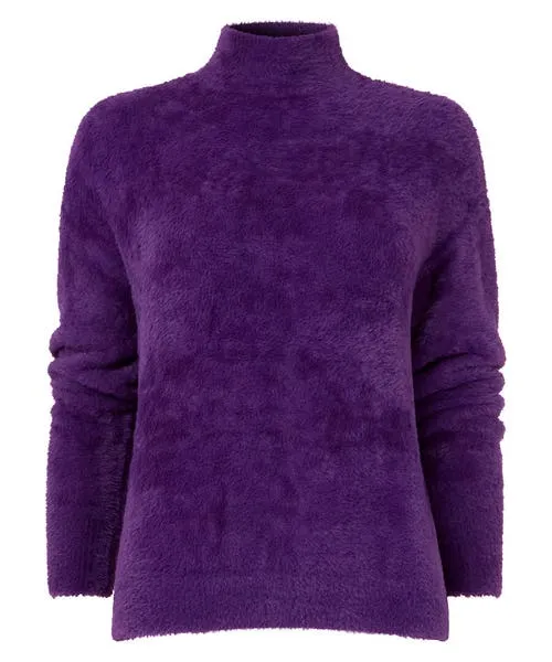 Joebrowns Fun And Fluffy High Neck Jumper Purple Apparel Knitwear and Cardigans Joebrowns Fun And Fluffy High Neck Jumper Purple Apparel Knitwear and Cardigans