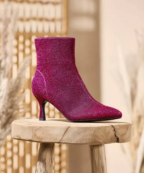 Joebrowns Stardom Shimmer Ankle Boots Pink Apparel Shoes Sandals and Boots