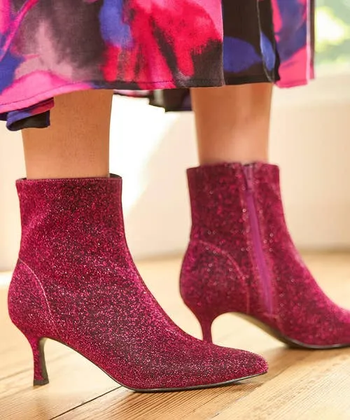 Joebrowns Stardom Shimmer Ankle Boots Pink Apparel Shoes Sandals and Boots Joebrowns Stardom Shimmer Ankle Boots Pink Apparel Shoes Sandals and Boots