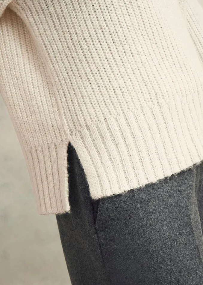 Jumpers and Cardigans Women HOBBS Marsha Sequin Jumper With Alpaca Ivory
