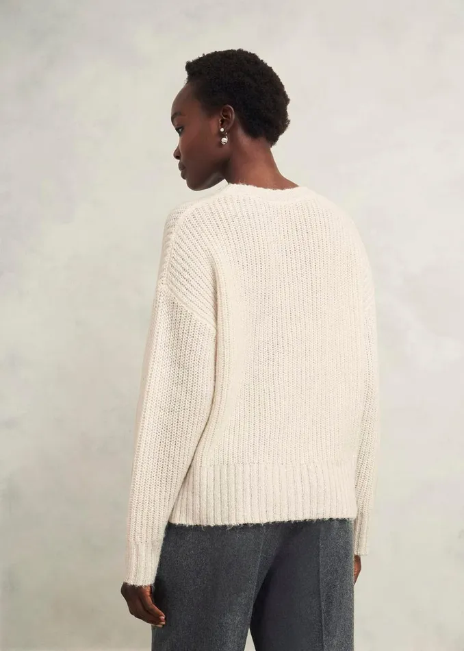 Jumpers and Cardigans Women HOBBS Marsha Sequin Jumper With Alpaca Ivory