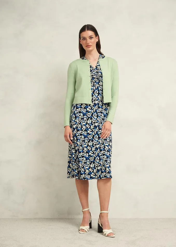 Jumpers and Cardigans Women HOBBS Michelle Cotton Cardigan Soft Sage Green