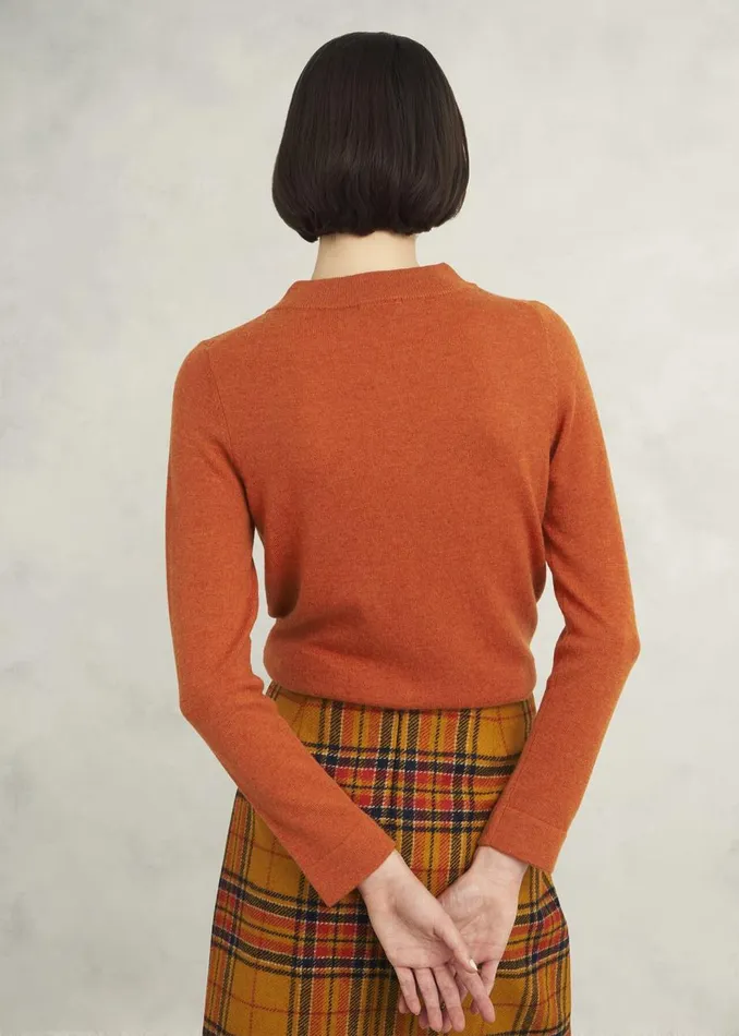 Jumpers and Cardigans Women HOBBS Talia Wool Cashmere Jumper Topaz Orange