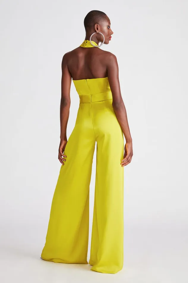 Jumpsuits Women Halston Kani Jumpsuit In Satin Orchid Green