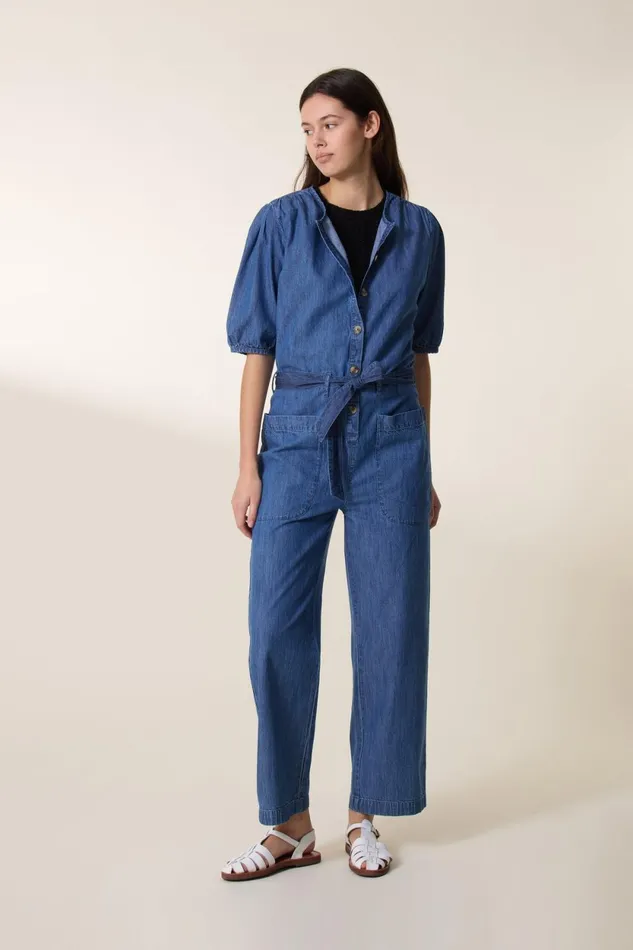 Jumpsuits Women Leon and Harper Odylle Dnm Jumpsuit Blue