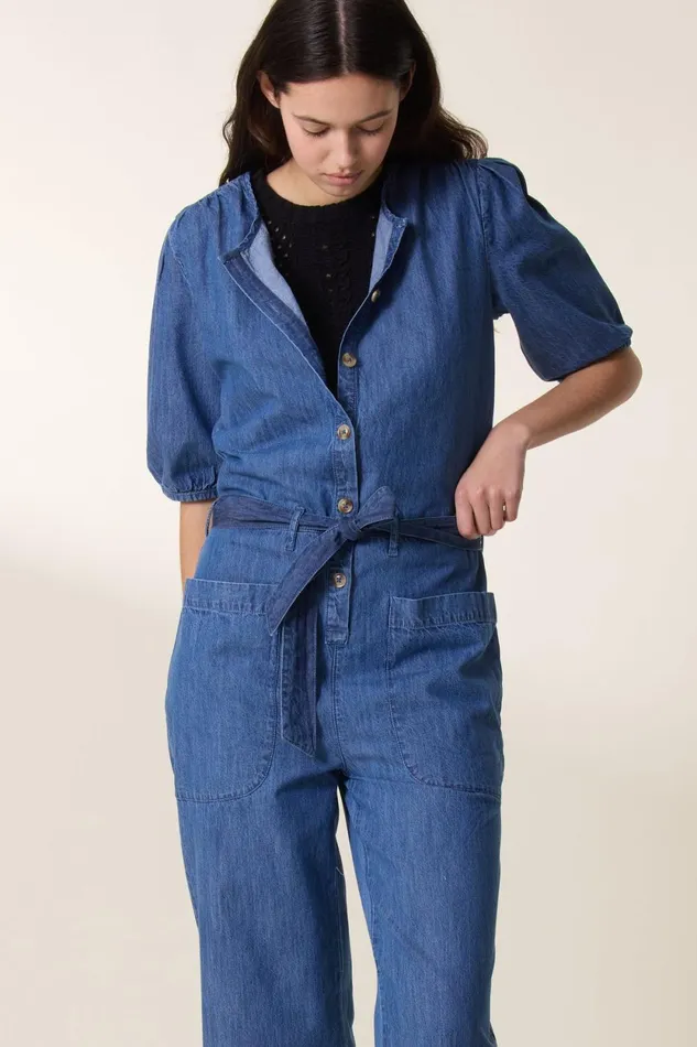 Jumpsuits Women Leon and Harper Odylle Dnm Jumpsuit Blue