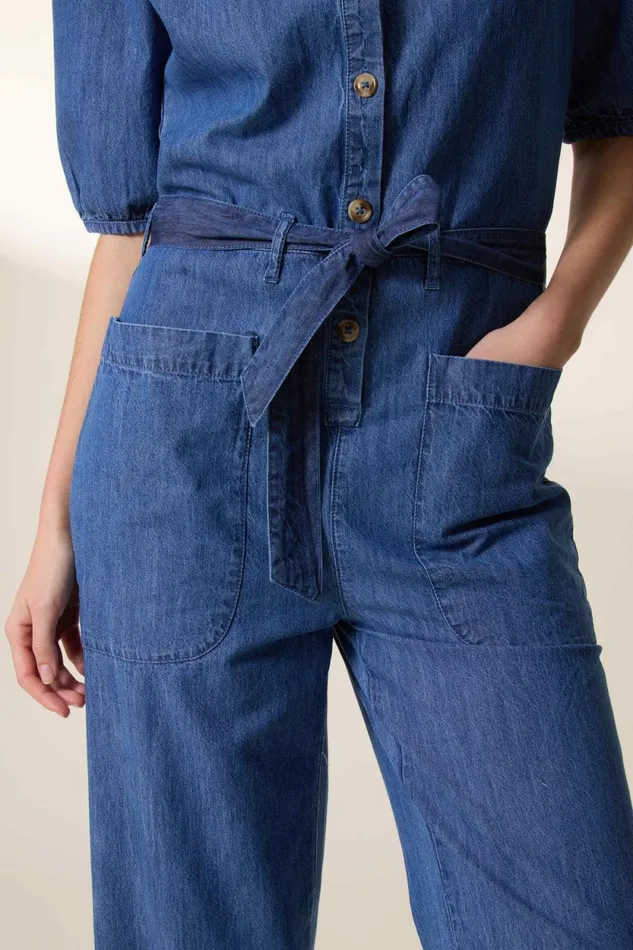 Jumpsuits Women Leon and Harper Odylle Dnm Jumpsuit Blue