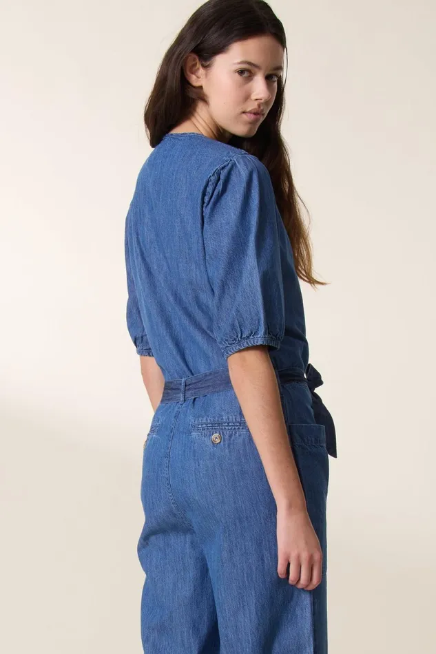 Jumpsuits Women Leon and Harper Odylle Dnm Jumpsuit Blue