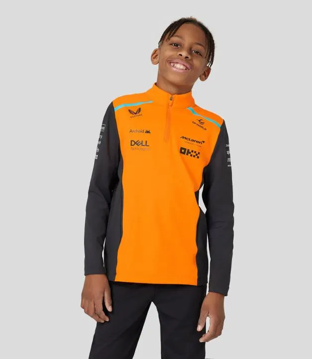Junior Castore Junior McLaren Official Teamwear Quarter Zip Top Oscar Piastri Formula 1