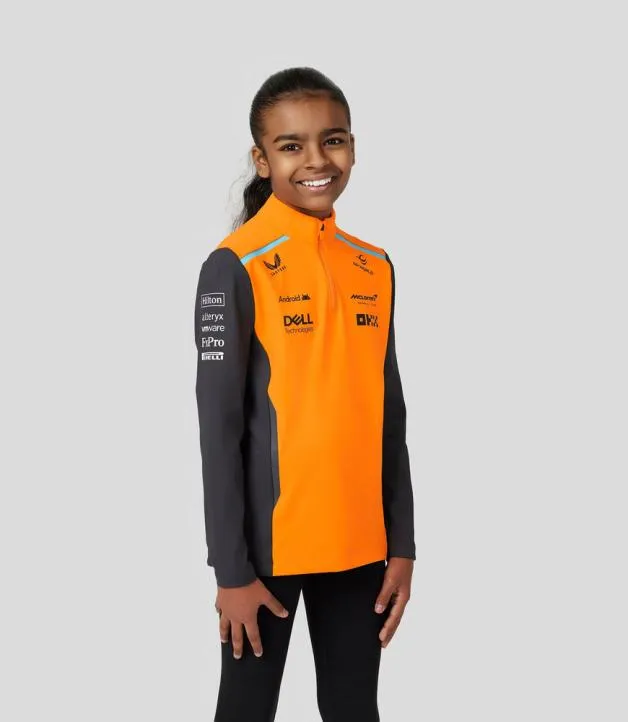 Junior Castore Junior McLaren Official Teamwear Quarter Zip Top Oscar Piastri Formula 1