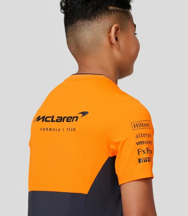 Junior Castore Junior McLaren Official Teamwear Set Up TShirt Formula 1 8211 PhantomPapaya