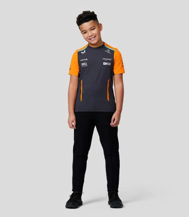 Junior Castore Junior McLaren Official Teamwear Set Up TShirt Formula 1 8211 PhantomPapaya