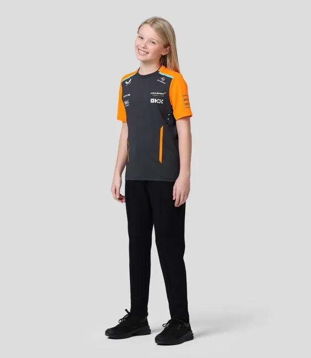 Junior Castore Junior McLaren Official Teamwear Set Up TShirt Formula 1 8211 PhantomPapaya