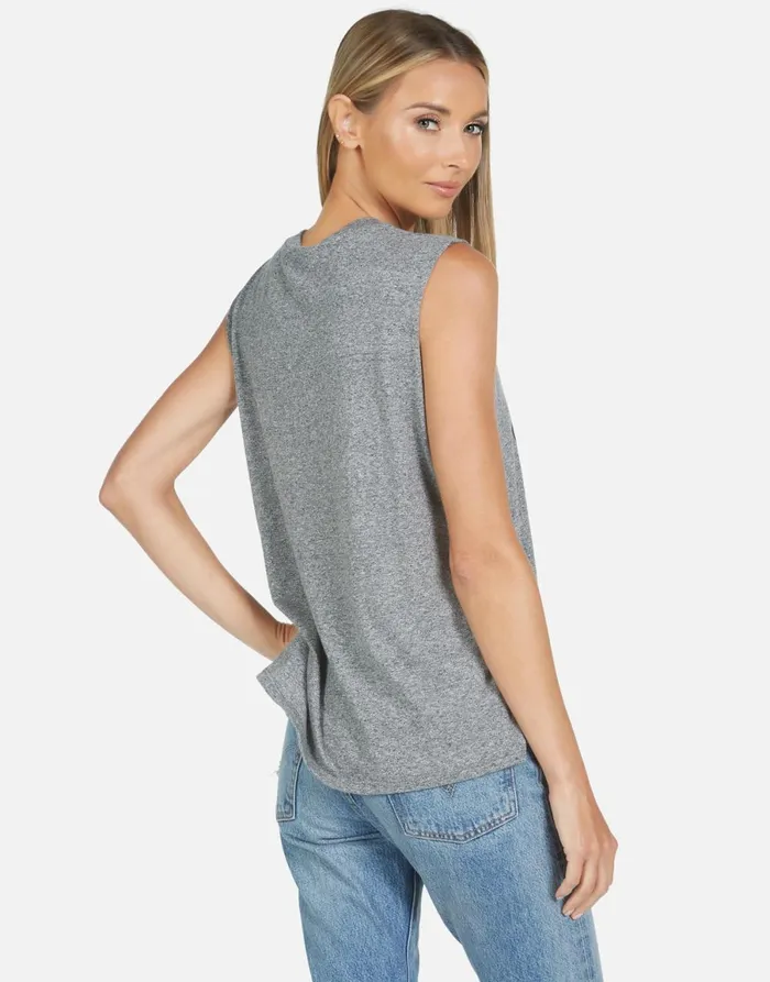 Kel Cool Skull Heather Grey Women039s Lauren Moshi Tanks