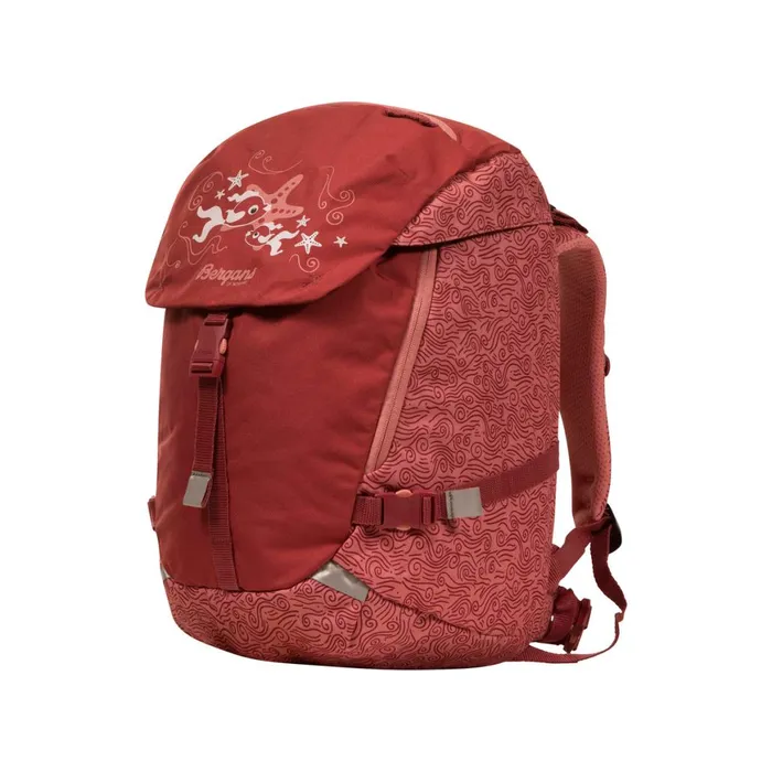 Kids Bergans Of Norway School Backpacks Aksla 24 Lid Creamy Rouge Waves