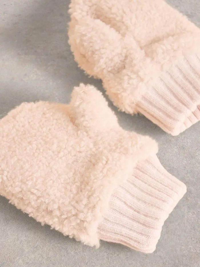 Kids Borg Mitten Light Natural White Stuff Accessories