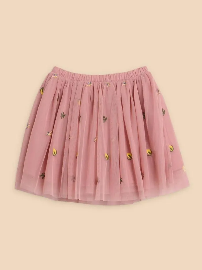 Kids Embroidered Tuelle Skirt Light Pink White Stuff Dresses and Skirts
