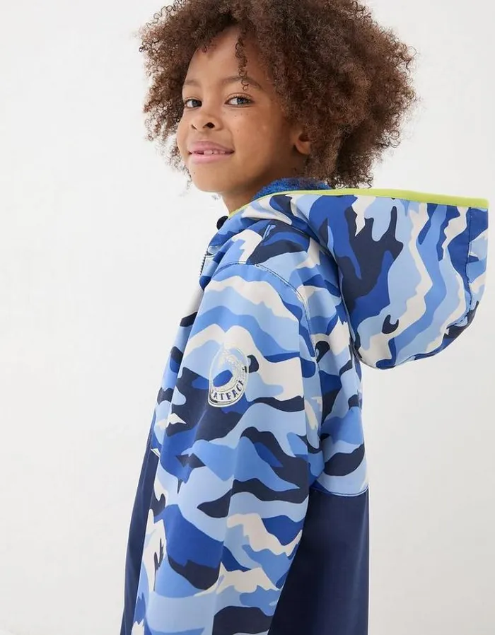 Kids FatFace Coats and Jackets Waterproof Changing Robe Navy