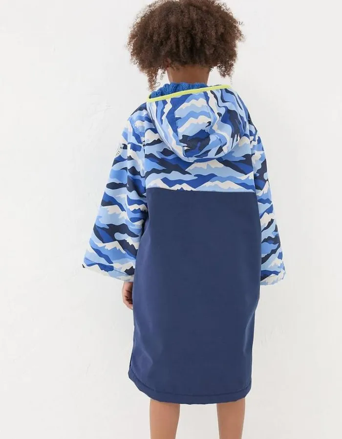 Kids FatFace Coats and Jackets Waterproof Changing Robe Navy