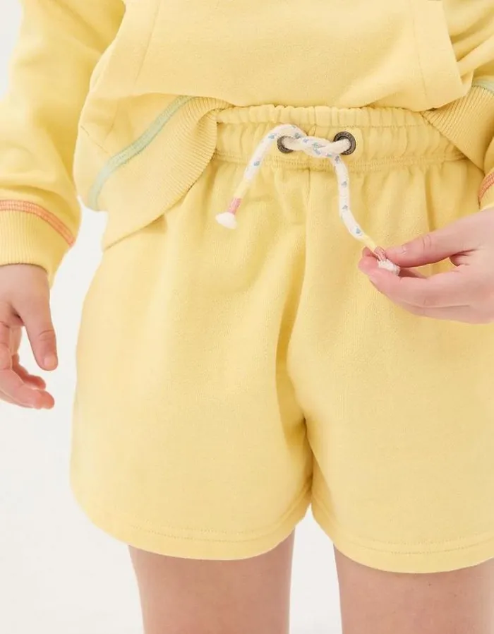 Kids FatFace Shorts Sophia Sweat Shorts Lemon Yellow