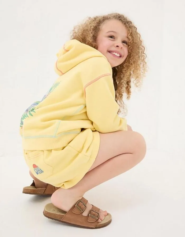 Kids FatFace Shorts Sophia Sweat Shorts Lemon Yellow