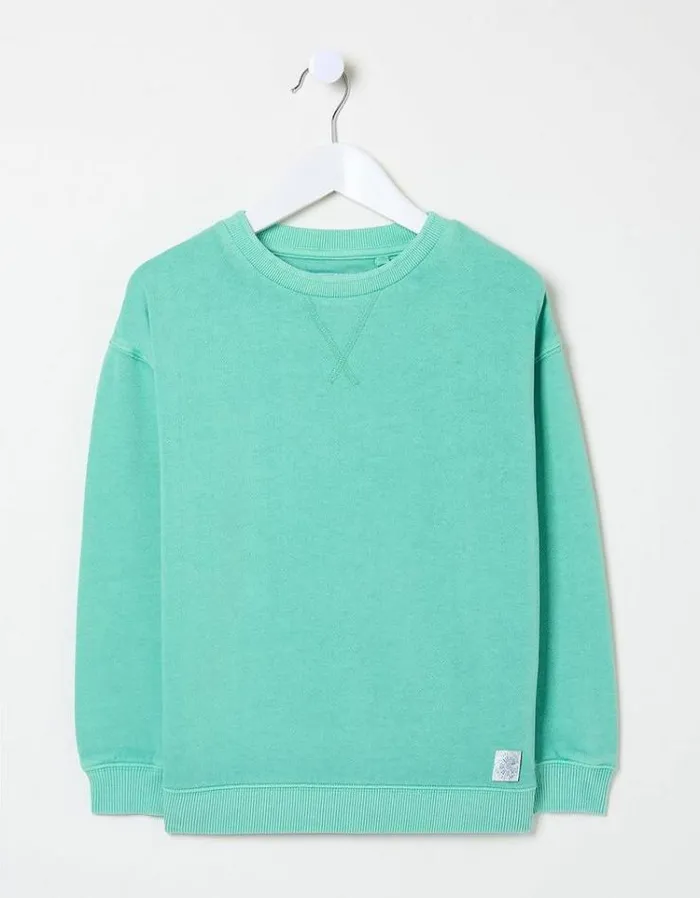 Kids FatFace Sweatshirts and Hoodies Tilbury Crew Sweatshirt Mint Green