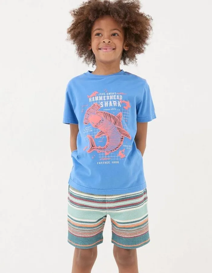 Kids FatFace TShirts and Polos Hammerhead Shark TShirt Blue