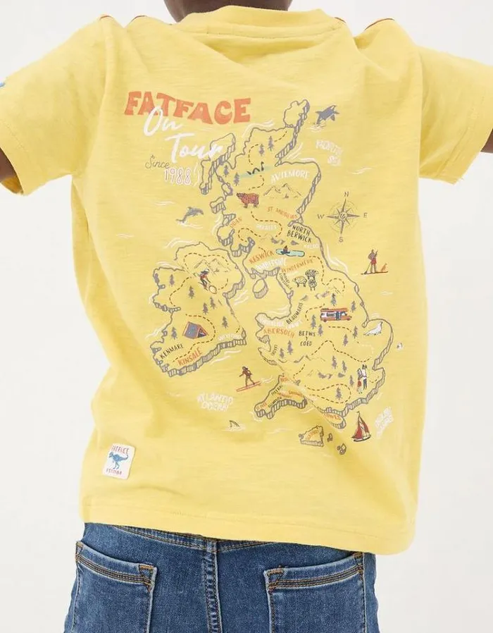 Kids FatFace TShirts and Polos UK Graphic TShirt Yellow