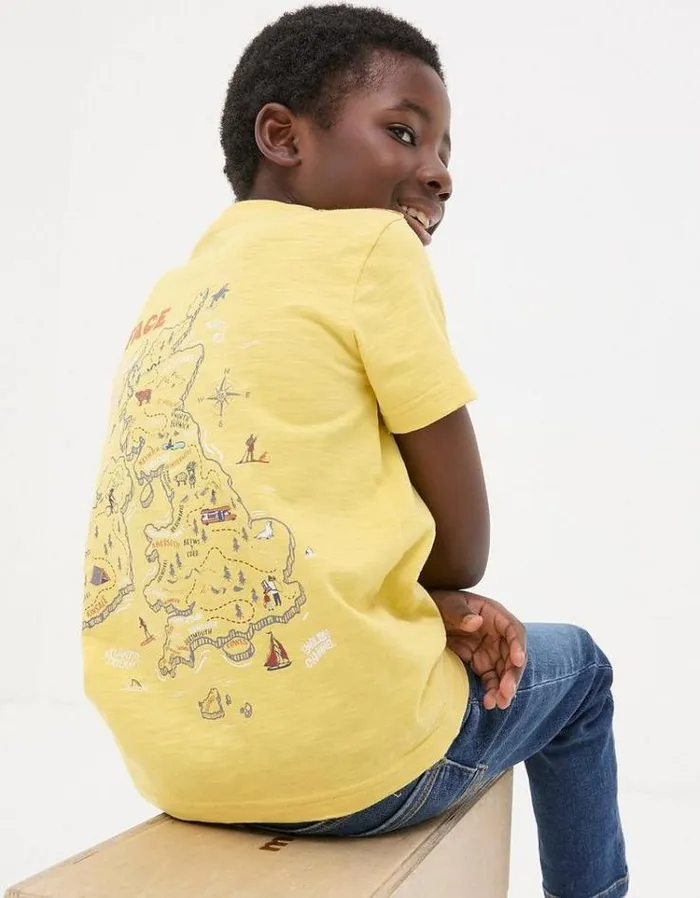 Kids FatFace TShirts and Polos UK Graphic TShirt Yellow