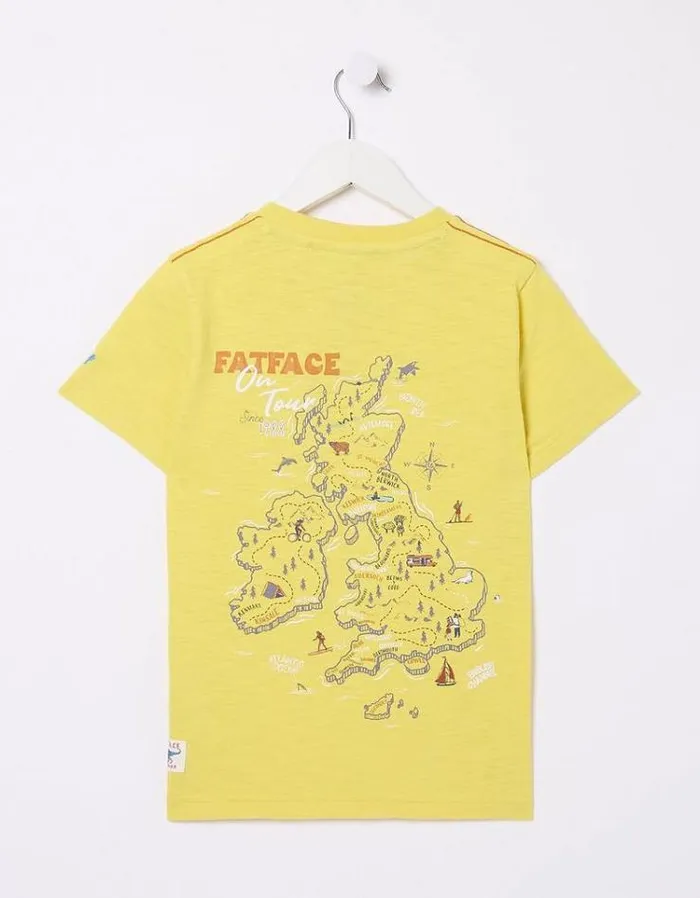 Kids FatFace TShirts and Polos UK Graphic TShirt Yellow
