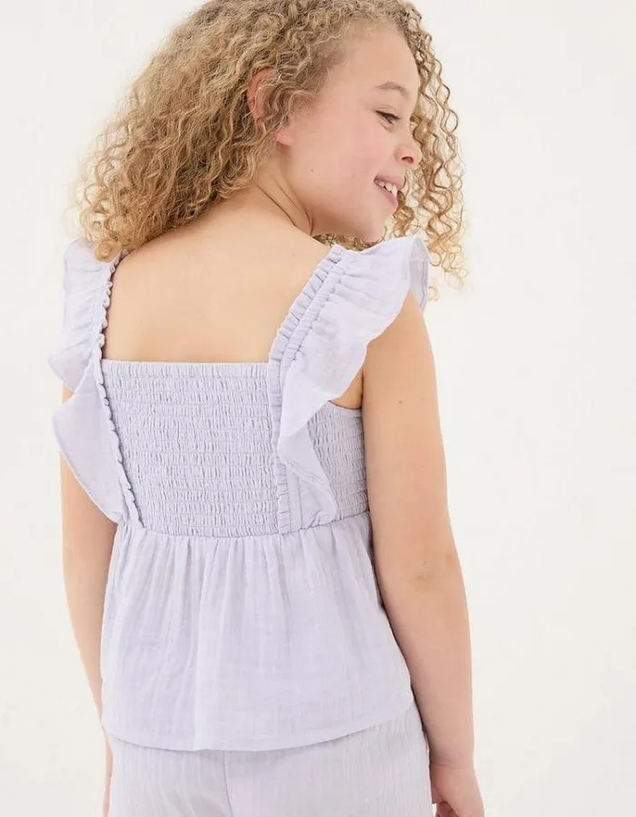 Kids FatFace Tops and TShirts Sienna Cami and Short Set Lilac