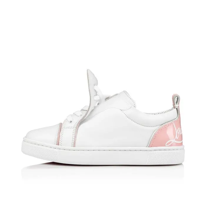 Kids Funnyto Lowtop Sneakers 8211 Calf Leather 8211 Rosy Christian Louboutin Sneakers