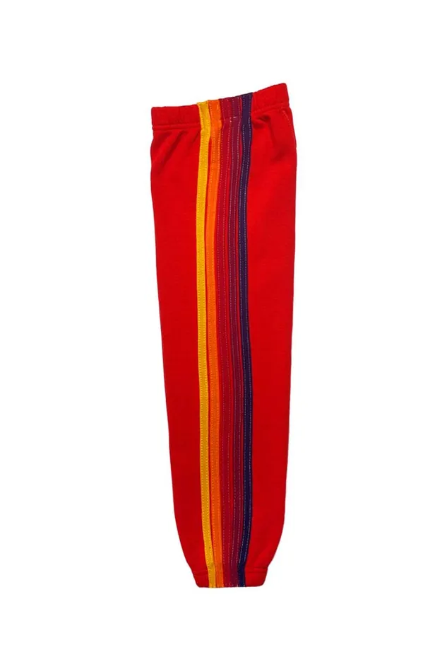 Kids Kids Collection Aviator Nation KID039S 5 STRIPE SWEATPANTS 8211 RED