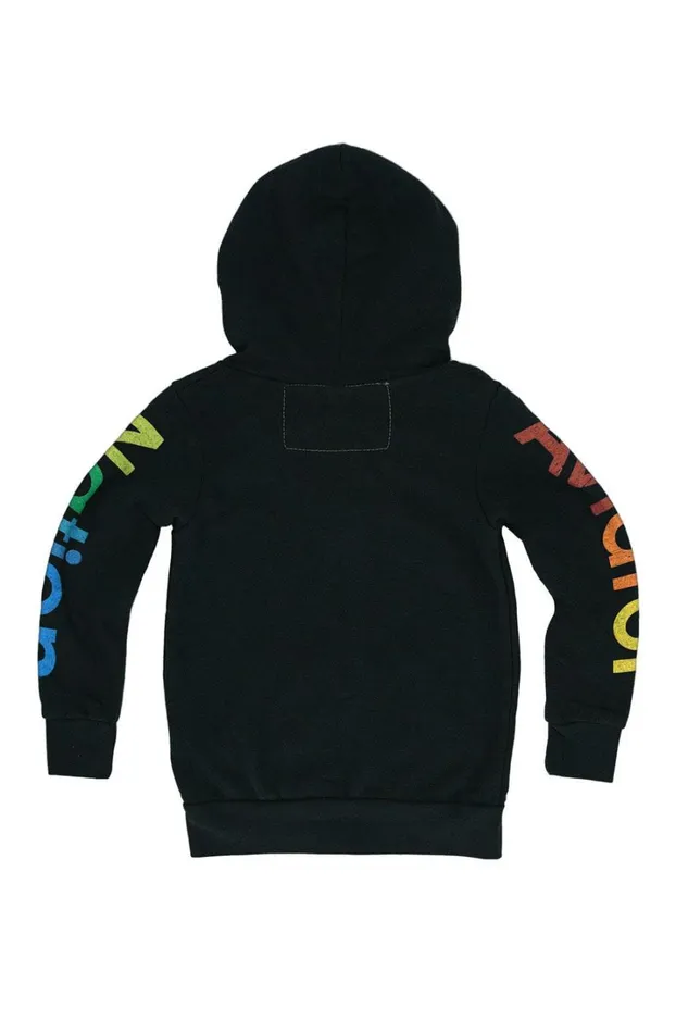 Kids Kids Collection Aviator Nation KID039S AVIATOR NATION ZIP HOODIE 8211 BLACK