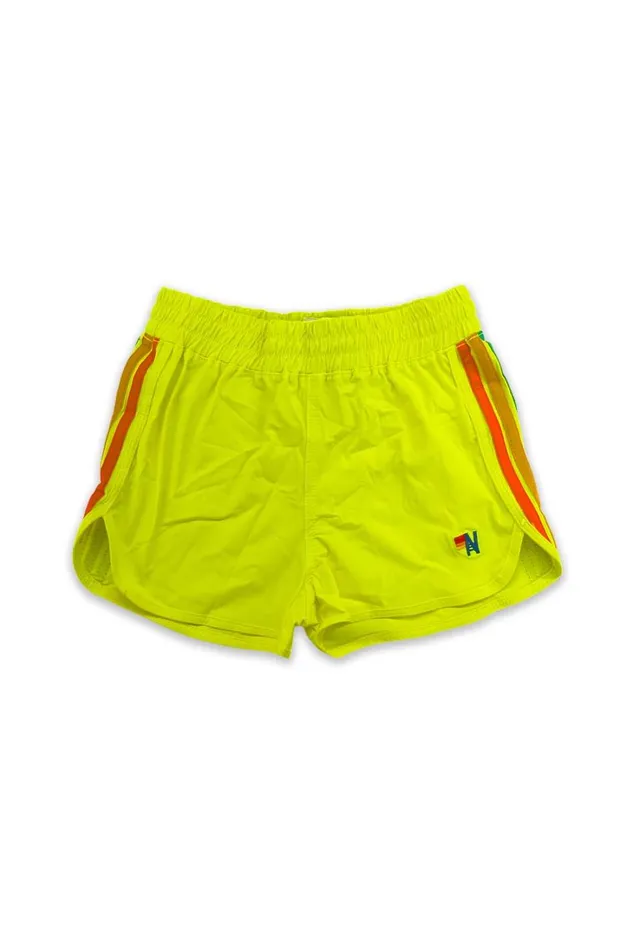 Kids Kids Collection Aviator Nation KIDS 5 STRIPE FLEX JOGGER SHORT 8211 NEON YELLOW